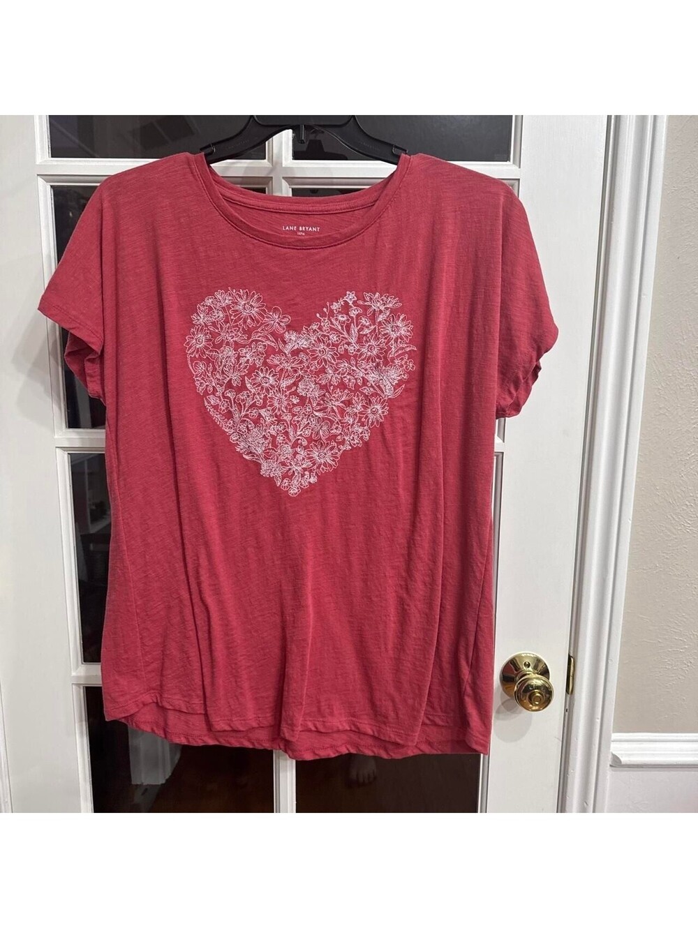 Lane Bryant Floral Heart Graphic Tee